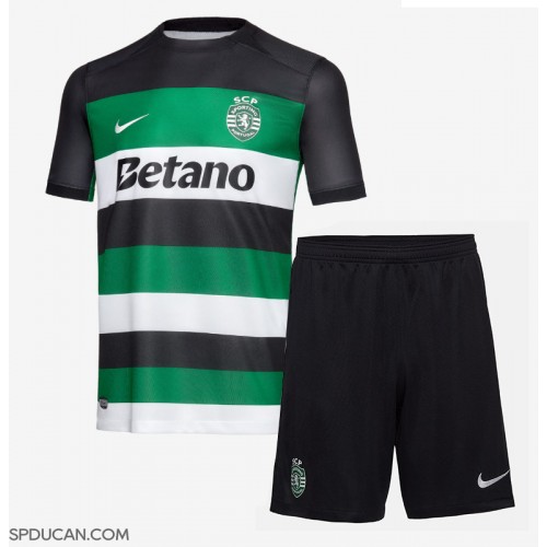 Dječji Nogometni Dres Sporting CP Domaci 2024-25 Kratak Rukav (+ Kratke hlače)